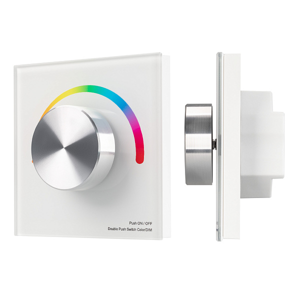 Панель SMART-P5-RGB-G-IN White (3V, Rotary, 2.4G) (Arlight, IP20 Пластик, 5 лет) Lednikoff