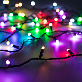 Светодиодная гирлянда ARD-STRING-CLASSIC-10000-BLACK-100LED-MILK-SYNC RGB (230V, 6.5W) (Ardecoled, IP65, 1 год)