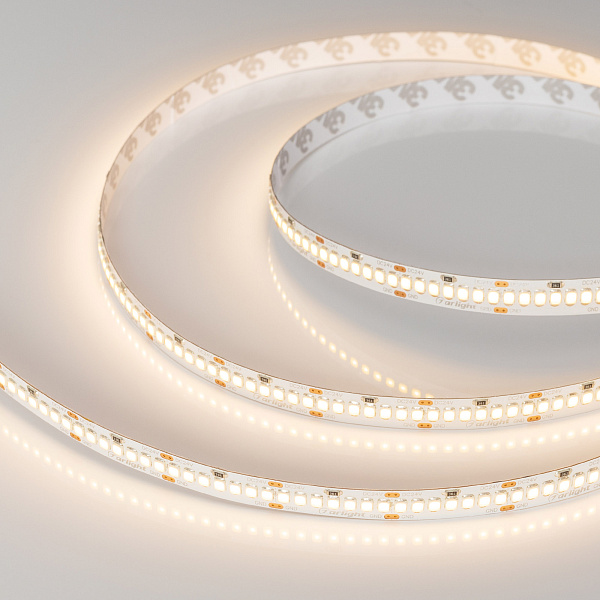 Светодиодная лента RT-A252-10mm 24V Warm2700 (11 W/m, IP20, 2835, 5m) (Arlight, Открытый) Lednikoff