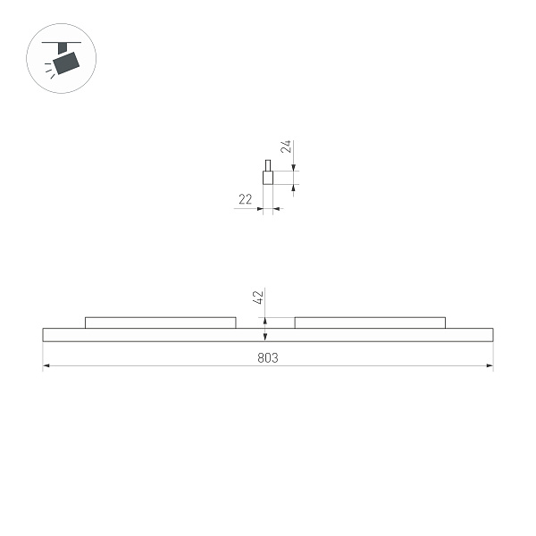 Светильник MAG-ORIENT-FLAT-L800-27W Day4000 (WH, 100 deg, 48V, DALI) (Arlight, IP20 Металл, 5 лет)