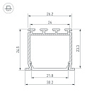 Профиль PLS-LOCK-H25-FS-2000 ANOD (Arlight, Алюминий) Lednikoff