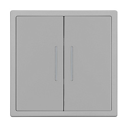 Механизм звонкового выключателя двухклавишный LED SWT-NOBE-MKR2-SFPL-L-IS (230V, 10A) (Arlight, Никель)