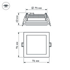 Светодиодная панель LT-S96x96WH 6W Day White 120deg (Arlight, IP40 Металл, 3 года) Lednikoff