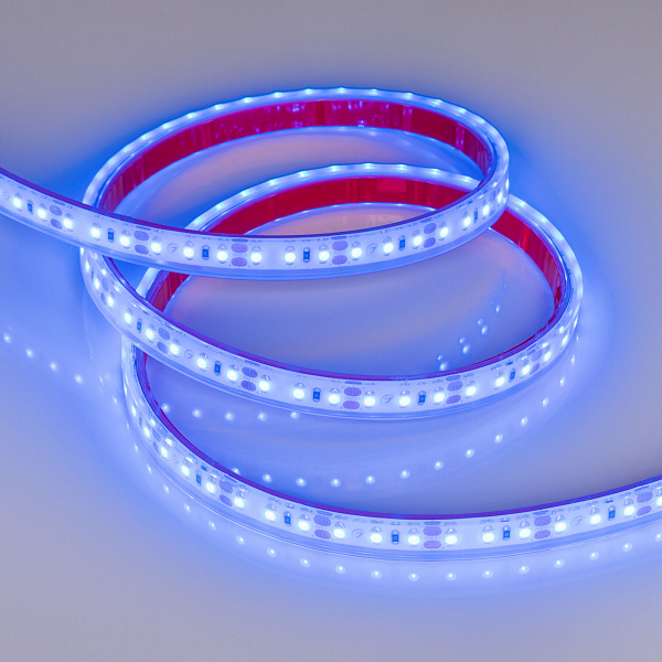 Светодиодная лента RTW 2-5000PGS 12V Blue 2x (3528, 600 LED) (Arlight, 9.6 Вт/м, IP67) Lednikoff