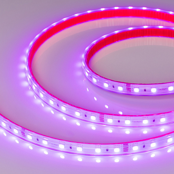 Светодиодная лента герметичная RTW-PS-B60-12mm 24V RGB (14.4 W/m, IP67, 5060, 5m) (Arlight, 14.4 Вт/м, IP67) Lednikoff