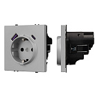 Механизм розетки с USB зарядкой SCT-NOBE-MUAC-SFPL-IS (230V, 16A) (Arlight, Никель) Lednikoff