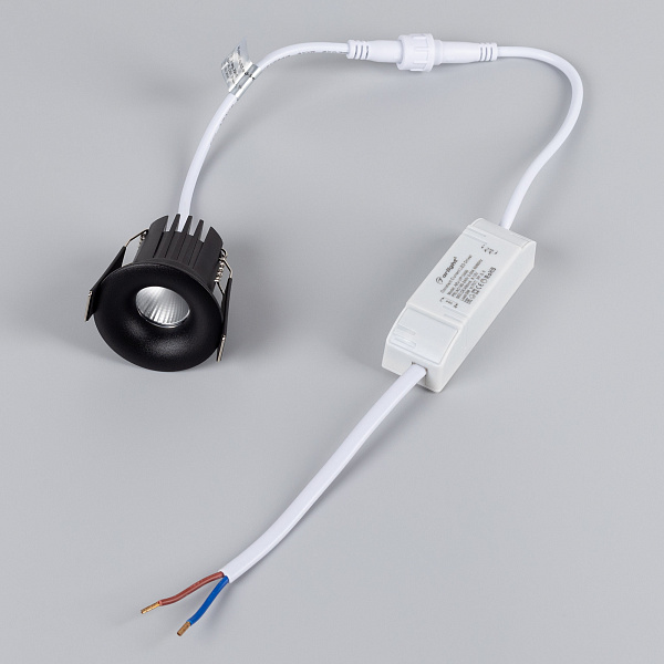 Светильник MS-FOGGY-BUILT-R45-5W Warm3000 (BK, 36 deg, 230V) (Arlight, IP54 Металл, 5 лет) Lednikoff