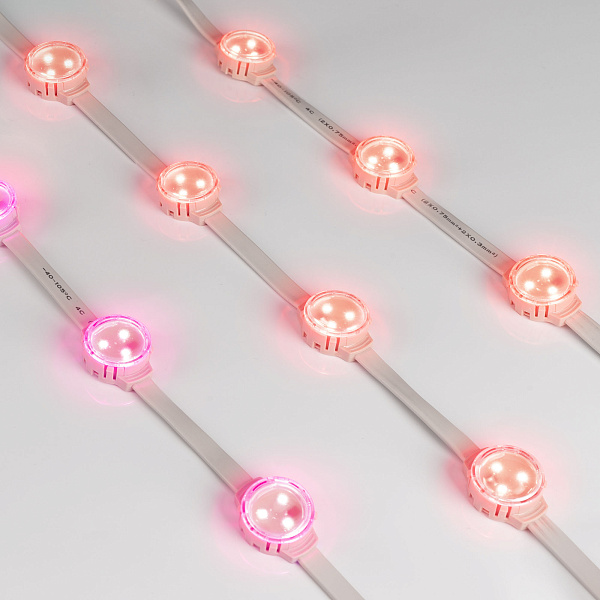 Модуль управляемый SOLEX-SPI-3535-3-12V RGB 120deg (D30x16mm, 0.75W, IP67) (Arlight, Пластик, 3 года) Lednikoff