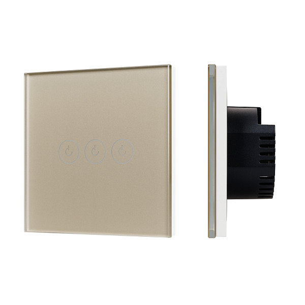 Выключатель сенсорный SWT-OMALI-S03-ZB-GD (250V, 10A, Zigbee) (Arlight, Стекло) Lednikoff