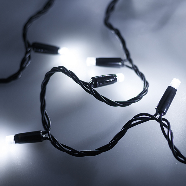 Светодиодная гирлянда ARD-STRING-PRO-10000-BLACK-100LED-STD WHITE (230V, 7W) (Ardecoled, IP65) Lednikoff