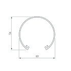 Экран SL-ROUND-D60-2000 OPAL (Arlight, Пластик) Lednikoff