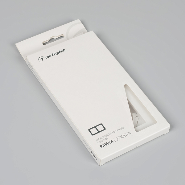 Рамка пластиковая FRM-PERIO-PL-2-WH (Arlight, -) Lednikoff