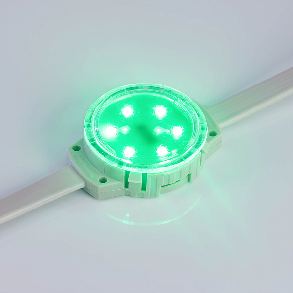 Модуль управляемый SOLEX-DMX-3535-6-24V RGB 120deg (D40x16mm, 1.5W, IP67) (Arlight, Пластик, 3 года) Lednikoff