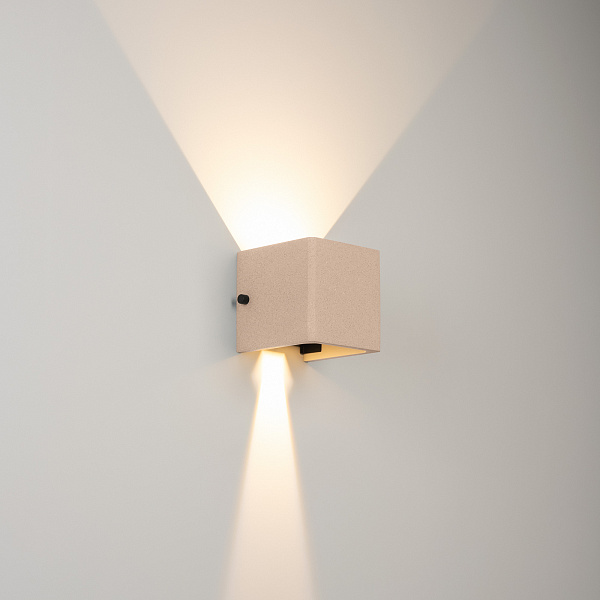 Светильник LGD-PERAN-WALL-S120x120-6W Warm3000 (Light ivory, 0-80 deg, 230V) (Arlight, IP65 Бетон, 3 года) Lednikoff