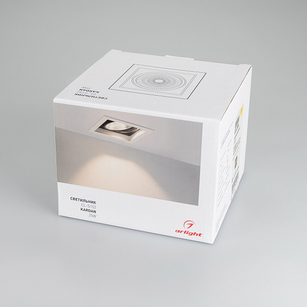 Светильник CL-KARDAN-S152x152-25W Warm3000 (BK-BK, 30 deg) (Arlight, IP20 Металл, 3 года) Lednikoff