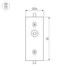 Соединитель профиля ROUND-D36-360-180 BLACK (Arlight, Алюминий) Lednikoff