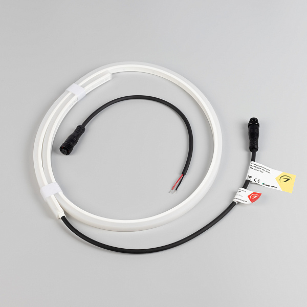 Светодиодная лента герметичная WAVE-TOP-PU-A144-10x10mm 24V Warm3000 (5 W/m, IP68, 1m, wire x1) (Arlight, Вывод боковой, 3 года)