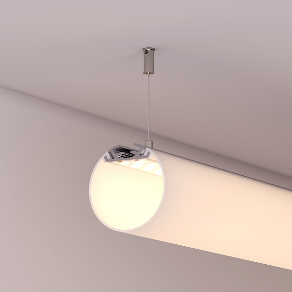 Профиль с экраном SL-ROUND-D60-2500 ANOD+OPAL (Arlight, Алюминий) Lednikoff