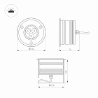 Светильник ART-GROUND-COLOR-TURN-R115-9W RGB (SL, 25 deg, 24V) (Arlight, IP67 Металл, 3 года) Lednikoff