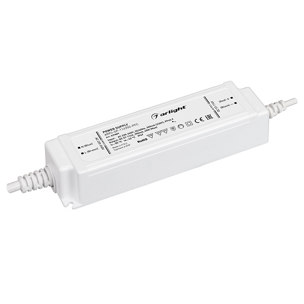 Блок питания ARPJ-SP-114350-PFC (40W, 57-114V, 0.35A) (Arlight, IP67 Пластик, 5 лет) Lednikoff