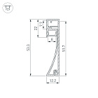 Профиль PLINTUS-H54-2000 WHITE (Arlight, Алюминий) Lednikoff