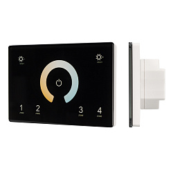 Панель Sens SMART-P81-MIX Black (230V, 4 зоны, 2.4G) (Arlight, IP20 Пластик, 5 лет)