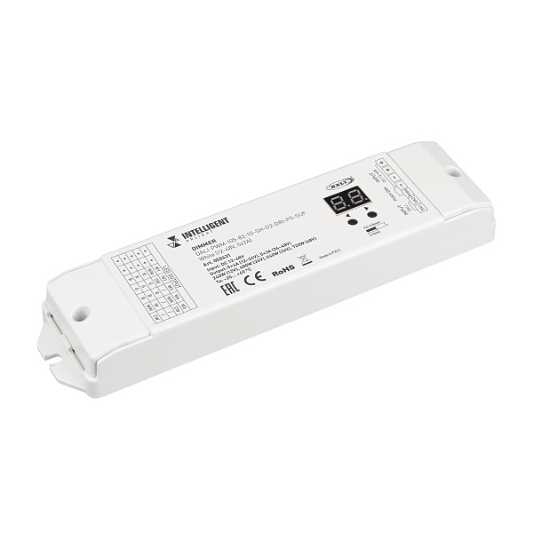 INTELLIGENT ARLIGHT Диммер DALI-PWM-105-82-1G-SH-D2-DRI-PS-SUF White (12-48V, 5x3A) (IARL, IP20 Пластик, 5 лет) Lednikoff