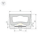 Силиконовый профиль WPH-FLEX-3020-TOP-S16-20m WHITE (Arlight, Силикон) Lednikoff