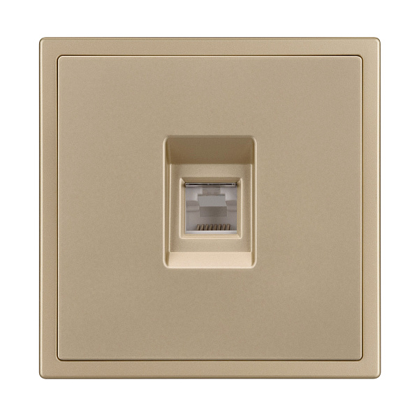 ARL NOBE Розетка компьютерная софт-тач золотой песок SCT-MPC1-SFPL-GD (RJ-45, CAT6) (Arlight, -) Lednikoff