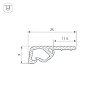 Профиль STRETCH-CEIL-TEXTILE-2600 (Arlight, Пластик) Lednikoff