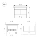 Светильник LTD-DAFNA-GROUND-R130-11W Warm3000 (SL, 45 deg, 230V) (Arlight, IP67 Металл, 5 лет) Lednikoff