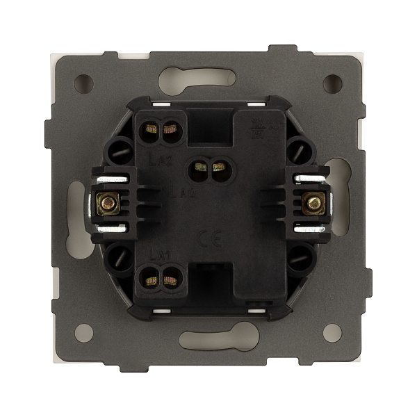 Механизм выключателя одноклавишный проходной SWT-TENDO-MKP1-PL-WH (230V, 10A) (Arlight, Белый) Lednikoff