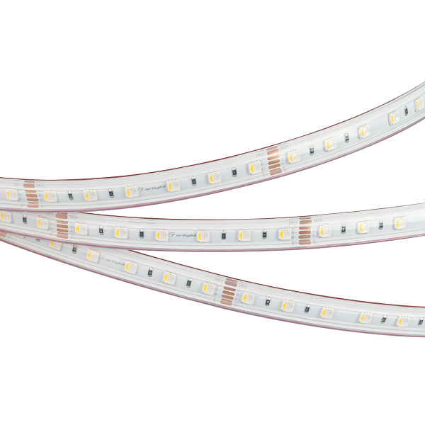 Светодиодная лента RTW-PS-B60-14mm 24V RGBW-Warm-4-in-1 (19.2 W/m, IP67, 5060, 5m) (Arlight, -) Lednikoff