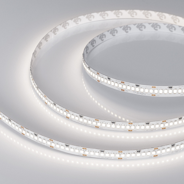 Светодиодная лента RT 2-5000 24V Day4000 10mm (2835, 252 LED/m, LUX) (Arlight, 10 Вт/м, IP20) Lednikoff