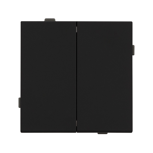 Механизм выключателя двухклавишный непроходной SWT-TENDO-MK02-SFPL-BK (230V, 10A) (Arlight, Матовый черный) Lednikoff