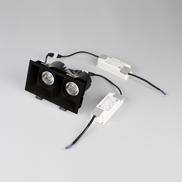 Светильник MS-FLOW-BUILT-S157x85-2x6W Warm3000 (BK, 55 deg, 230V) (Arlight, IP20 Металл, 5 лет) Lednikoff