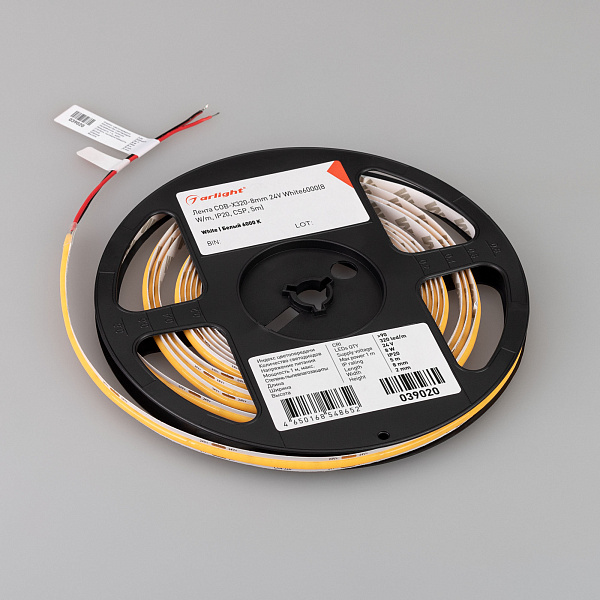 Светодиодная лента COB-X320-8mm 24V White6000(8 W/m, IP20, CSP, 5m) (Arlight, -) Lednikoff