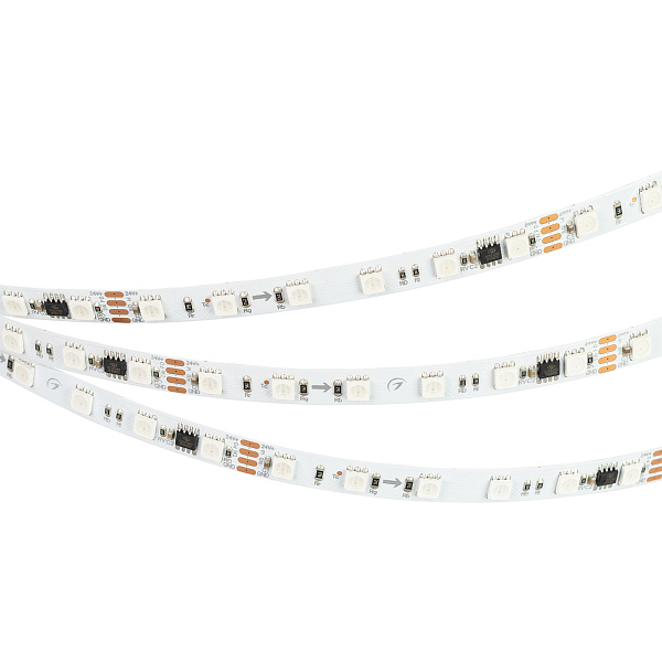 Светодиодная лента DMX-B60-10mm 24V RGB-PX6 (15 W/m, IP20, 5060, 5m) (Arlight, -) Lednikoff