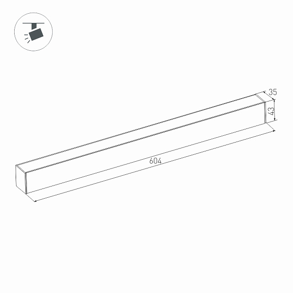 Светильник MAG-FLAT-45-L605-18W Day4000 (BK, 100 deg, 24V) (Arlight, IP20 Металл, 5 лет)
