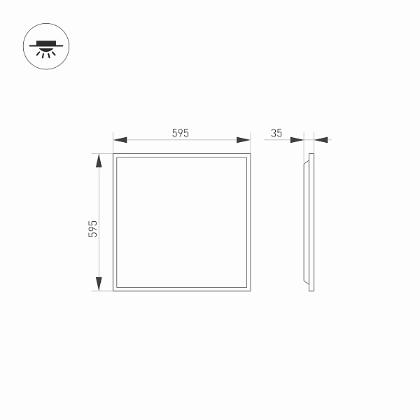 Светильник DL-TITAN-S600x600-40W Day4000-MIX (WH, 120 deg, 30-42V, 950mA) (Arlight, IP20 Металл, 3 года) Lednikoff