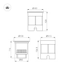 Светильник LTD-DAFNA-GROUND-R100-6W Warm3000 (SL, 45 deg, 230V) (Arlight, IP67 Металл, 5 лет) Lednikoff