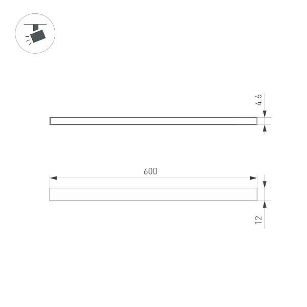 Светильник MAG-MICROCOSM-STRIP-L600-10W Day4000 (BK, 100 deg, 24V) (Arlight, IP20 Металл, 3 года)