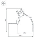 Профиль ARH-CEIL-BEVEL-EDGE-2000 WHITE (Arlight, Алюминий) Lednikoff