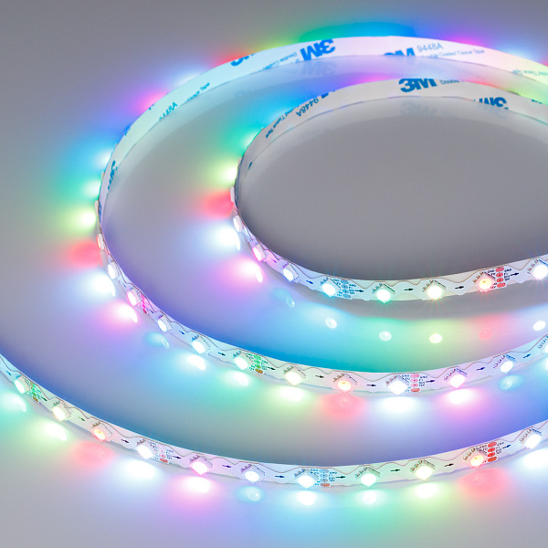 Светодиодная лента SPI-RZ-B60-8mm 12V RGB-PX1-BPT (9 W/m, IP20, 5060, 5m) (Arlight, -) Lednikoff