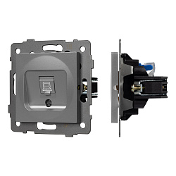 Механизм компьютерной розетки SCT-MPC1-PL-GR-V (RJ-45, CAT6) (Arlight, -)