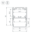 Профиль SL-LINE-4050-3L-2000 ANOD (Arlight, Алюминий) Lednikoff
