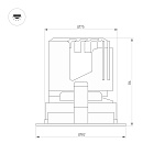 Светильник MS-ARADO-BUILT-R75-12W Warm3000 (WH-WH, 55 deg, 230V) (Arlight, IP20 Металл, 5 лет) Lednikoff
