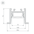 Профиль SL-COMFORT-2316-F-2000 ANOD BLACK (Arlight, Алюминий) Lednikoff