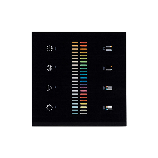 Панель Sens SR-2830C-AC-RF-IN Black (220V,RGB+CCT,4зоны) (Arlight, IP20 Пластик, 3 года) Lednikoff