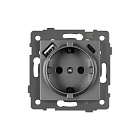 Механизм розетки с USB зарядкой SCT-MUAC-PL-GR-V (250V, 16A) (Arlight, -) Lednikoff